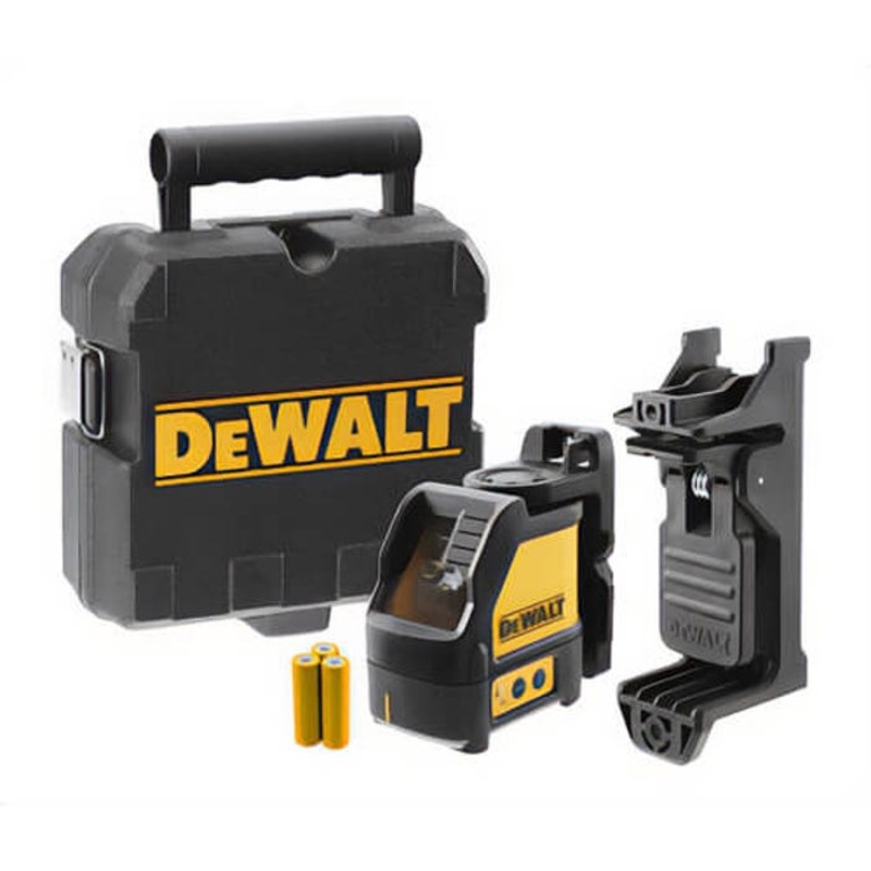DeWALT DW088CG Green Cross Line Laser, +/-1/8 in At 30 ft Accuracy, (3) AA Batteries
