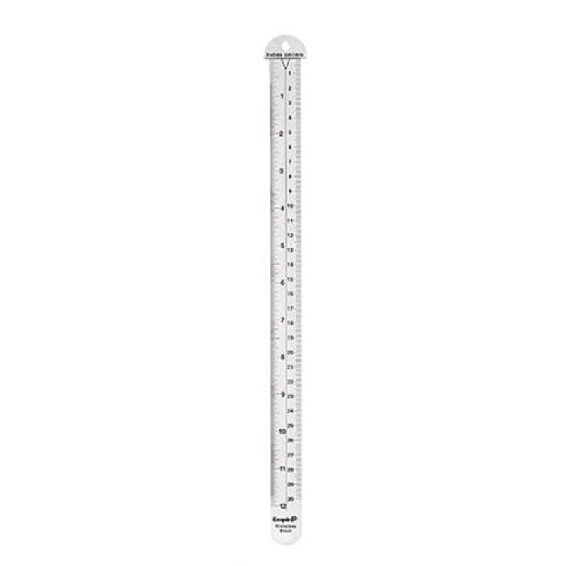Empire 27308 Hook Ruler with 32nds, Millimeter and Centimeter, Imperial, 12 in