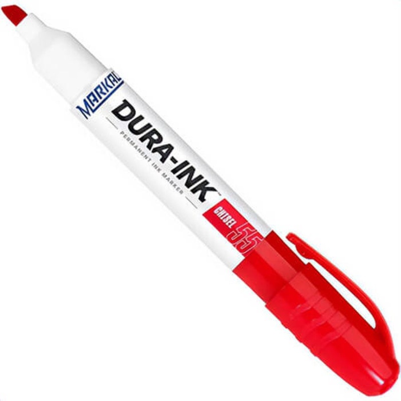 Markal 96528 Dura-Ink 55 Red Permanent Marker, 12 pk
