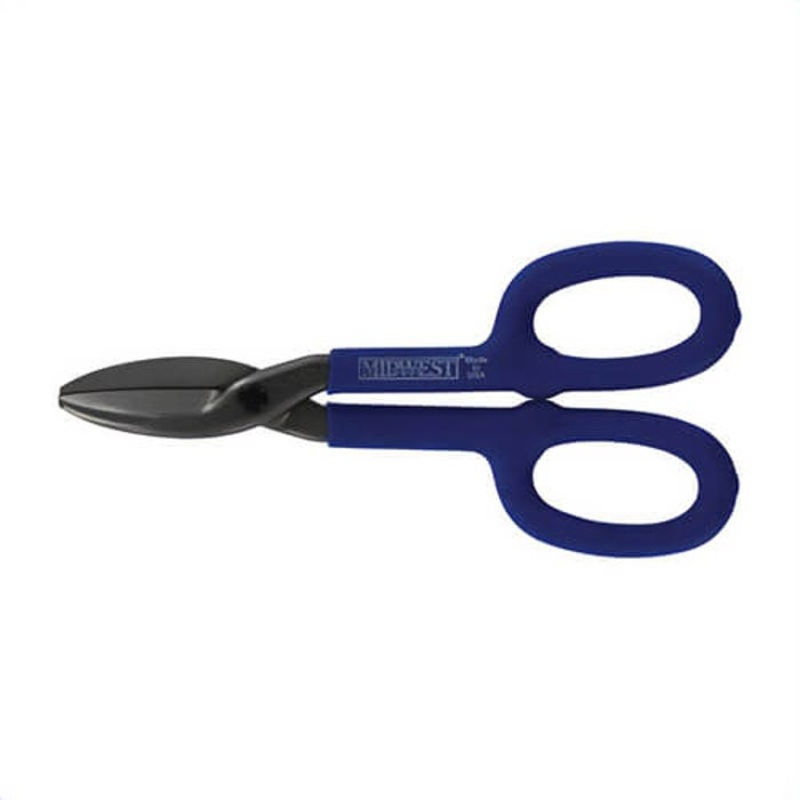 Midwest Snips MWT-87S Tinner Snip, 24 ga Cold Rolled Steel, 28 ga Stainless Steel Cutting, 1-3/4 in L of Cut