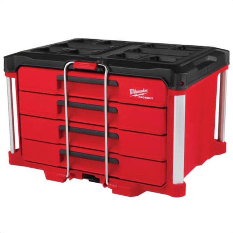Milwaukee 48-22-8444 Packout 4 Drawer Tool Box, 50 lb Weight Capacity