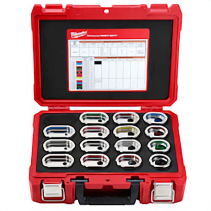 Milwaukee EXACT 49-12-KITC Assorted Crimping Tool Die Kit, 15 pc, Stainless Steel