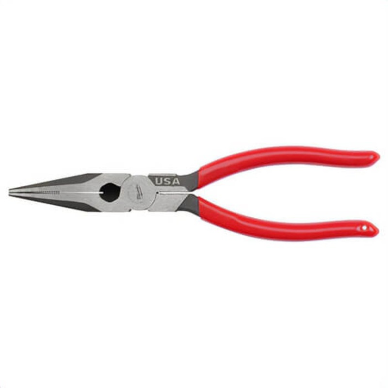 Milwaukee MT505 Needle Nose Plier, Straight Jaw, 2-1/2 in L Jaw x 29/64 in W Jaw, 2.11 in OAL, 7/64 in W Tip