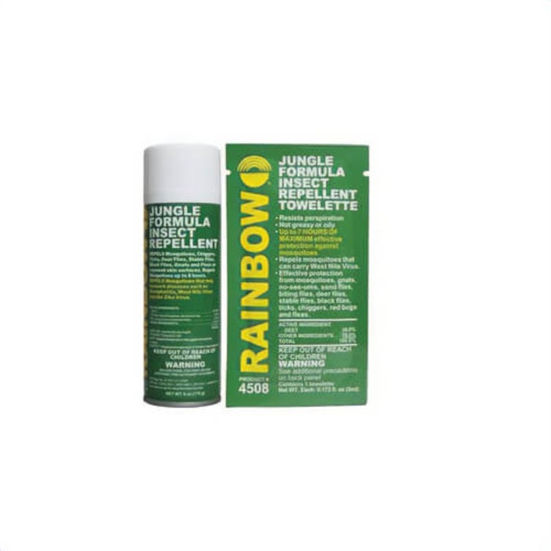 Rainbow Technology 4508 Jungle Formula Multi-Purpose Insect Repellent, 50 Wipes Box, Moist Towelette Form