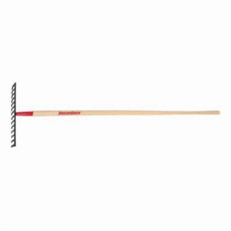 Razor-Back 63112 Steel Level Head Rake, 14 Tines, Steel, Wood Handle