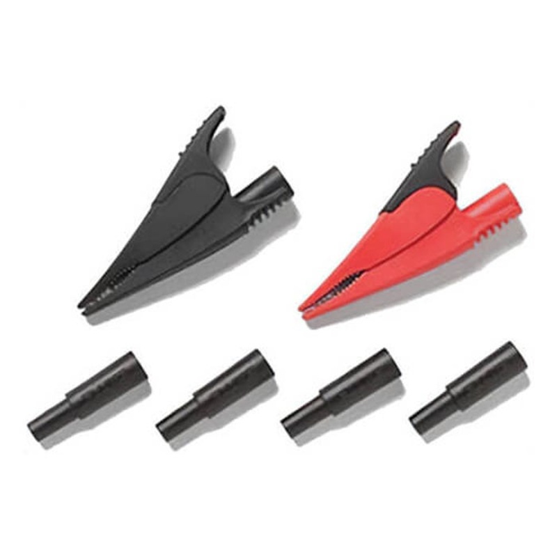 Fluke AC285 FTP Alligator Clips and Adaptors Test Clip, Crocodile, Nickel-Plated Steel Jaw, Black