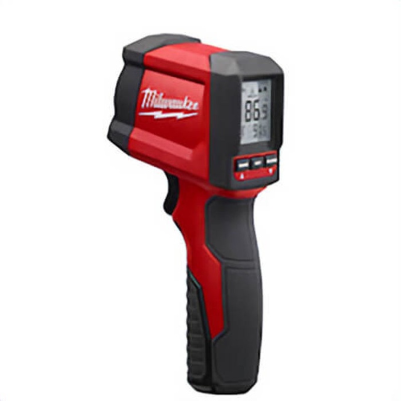 Milwaukee 2267-20 Infrared Thermometer, -22 to 1022F , +/-2 % Accuracy, 10:1 Focus Spot, 0.95 Fixed, 9 VDC Alkaline Battery