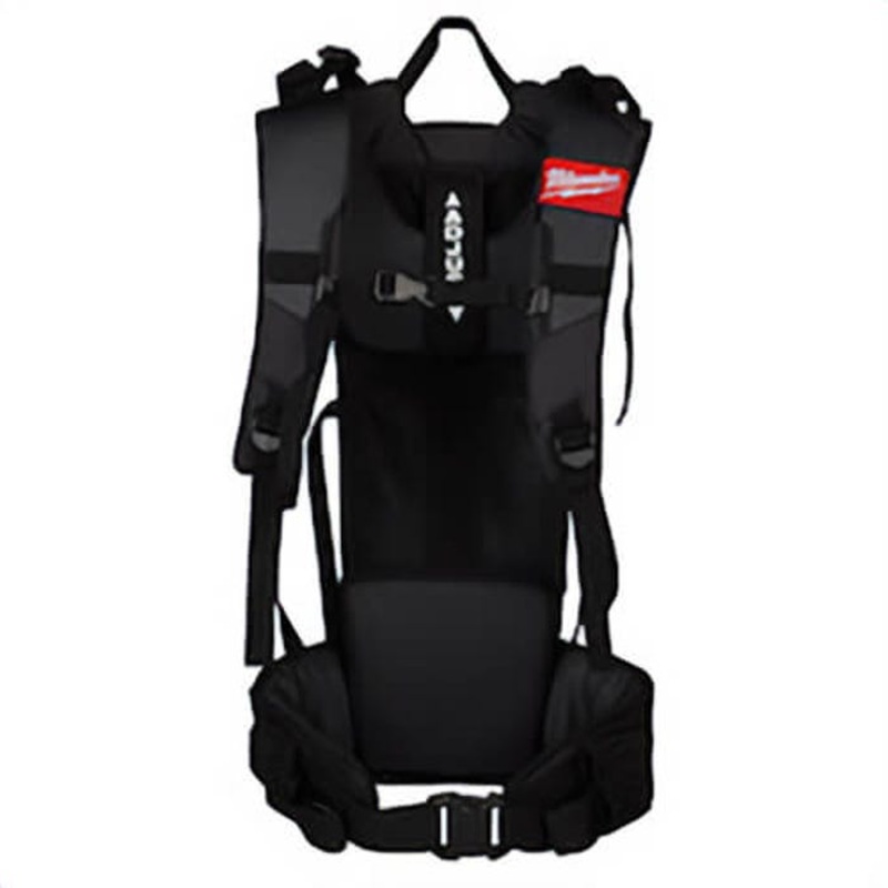 Milwaukee 3700 MX Fuel Backpack Harness, For Use with MX Fuel MXF371-2XC Backpack Concrete Vibrator, Polyester, Black/Red