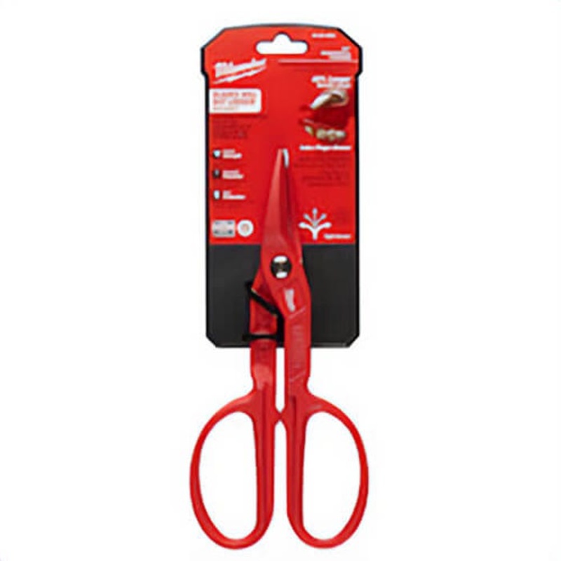 Milwaukee 48-22-4004 Duckbill Tinner Snip, 16 ga Cold Rolled Steel, 18 ga Stainless Steel Cutting, 2-13/64 in L of Cut
