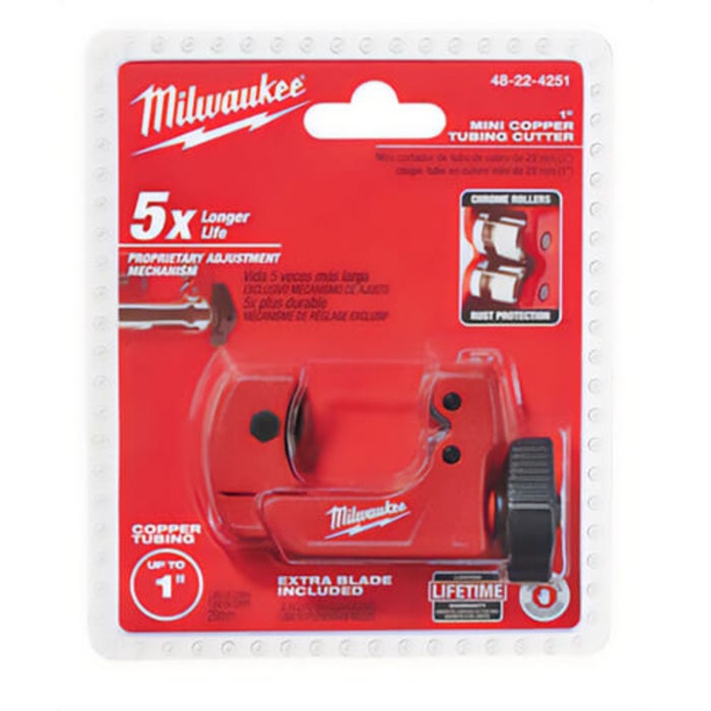 Milwaukee 48-22-4251 Mini Tubing Cutter, 1 in Nominal, 1 in W Jaw
