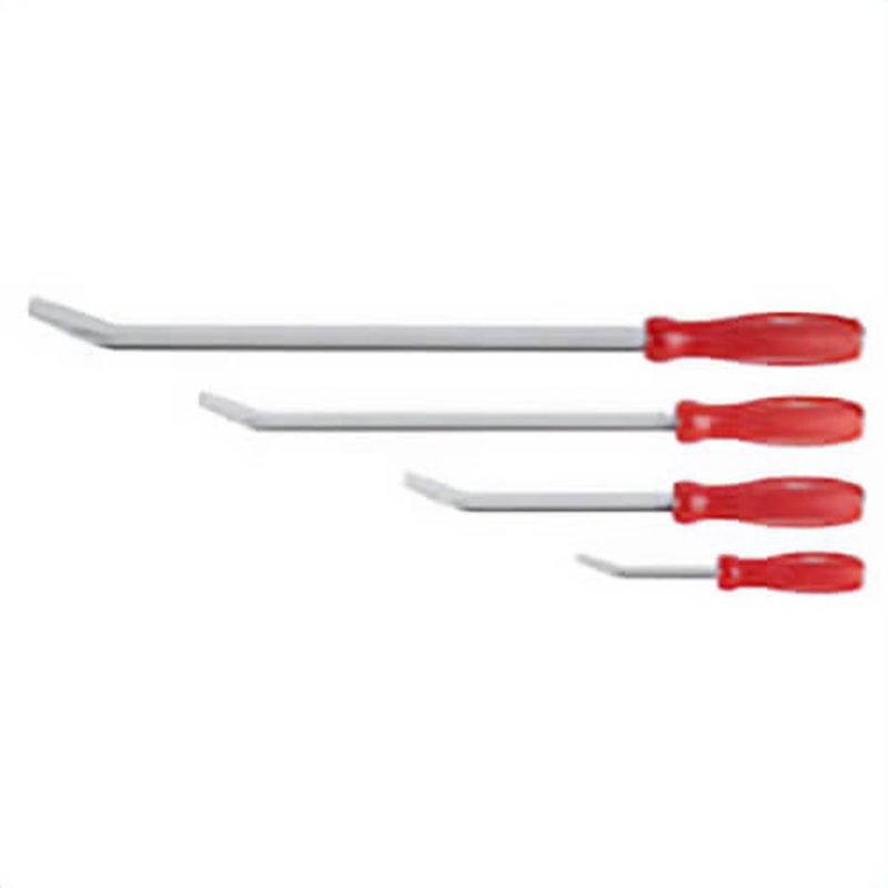Milwaukee 48-22-9214 Pry Bar Set, 4 pc, Lengths Included: 8 in, 12 in, 18 in, 24 in, Metal Bar, Steel