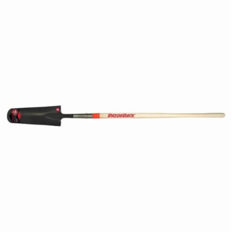 Razor-Back 47117 Drain Spade Shovel, 48 in L Handle, 16 in L, Steel Blade, Hardwood Handle