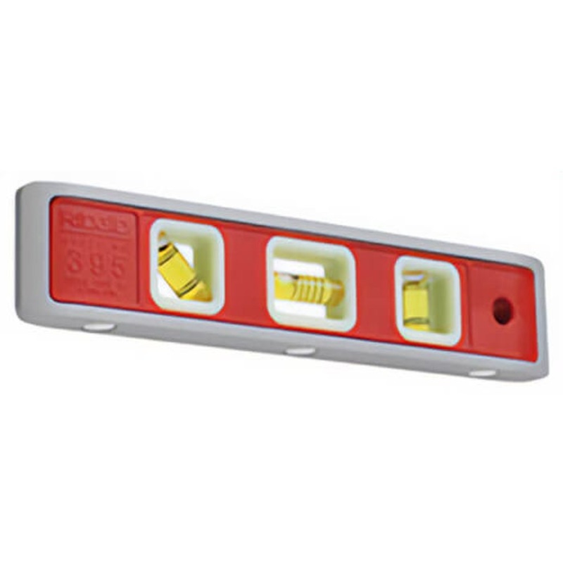 Ridgid 20233 Magnetic Torpedo Level, 9 in L, 3 Vials, Aluminum, 45/90/180 Vial Position, 1 mm Accuracy