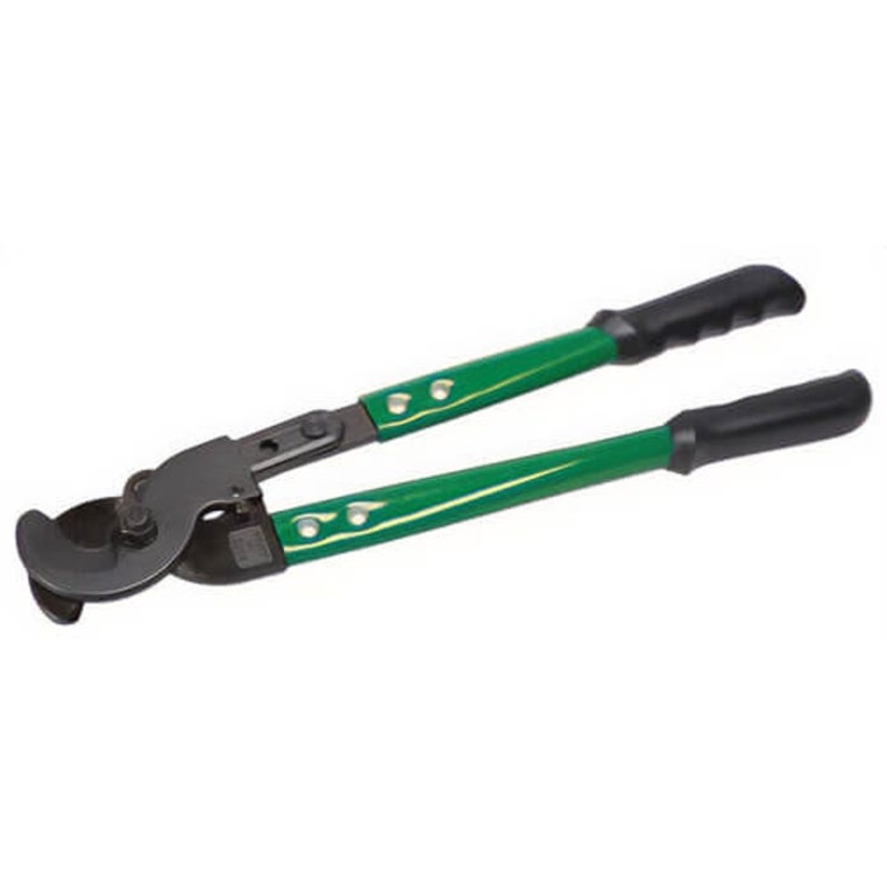 Greenlee 718HL High Leverage Cable Cutter, 500 kcmil Aluminum, 350 to 500 kcmil Copper Cable/Wire, 18 in OAL, Shear Cut