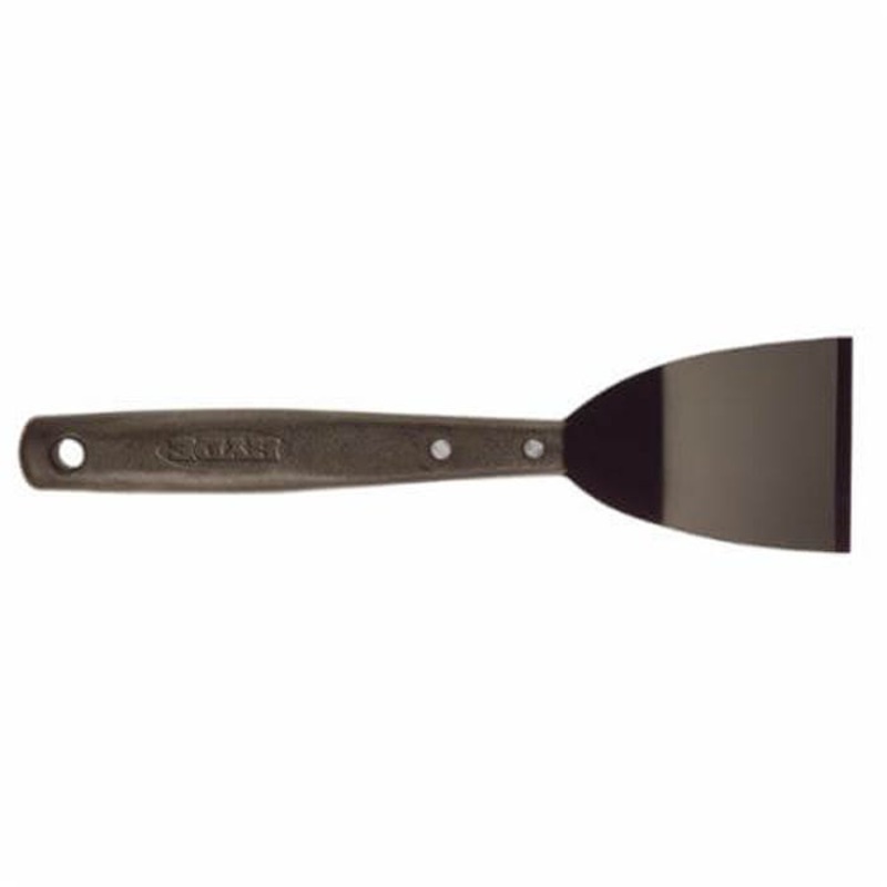 Hyde 12060 Extra Heavy Duty Chisel Scraper, High Carbon Steel Bent Blade, 3 in W Blade, Polypropylene Handle