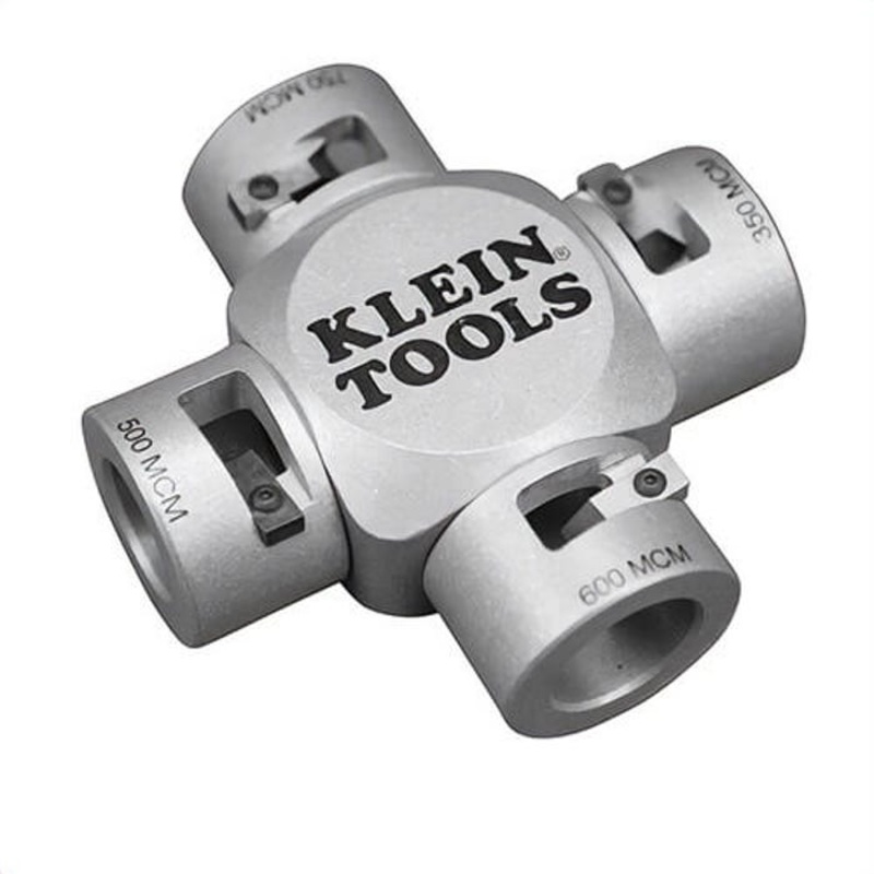 Klein 21050 Large Cable Stripper with Powder Metal Blades, 350 to 750 kcmil MTW/THHN/THWN-2 Cable, 4.656 in OAL, Aluminum Body