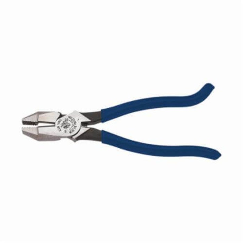 Klein D213-9ST Square Nose Ironworker's Plier, 1-19/32 in L x 1-1/4 in W x 5/8 in Thick Tool Steel Jaw, High Leverage Cut, 9.35 in OAL