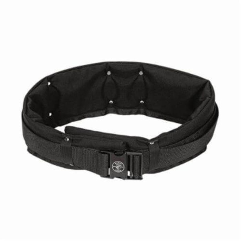 Klein PowerLine 5704L Heavy Duty Padded Tool Belt, L, Cordura Nylon, Black