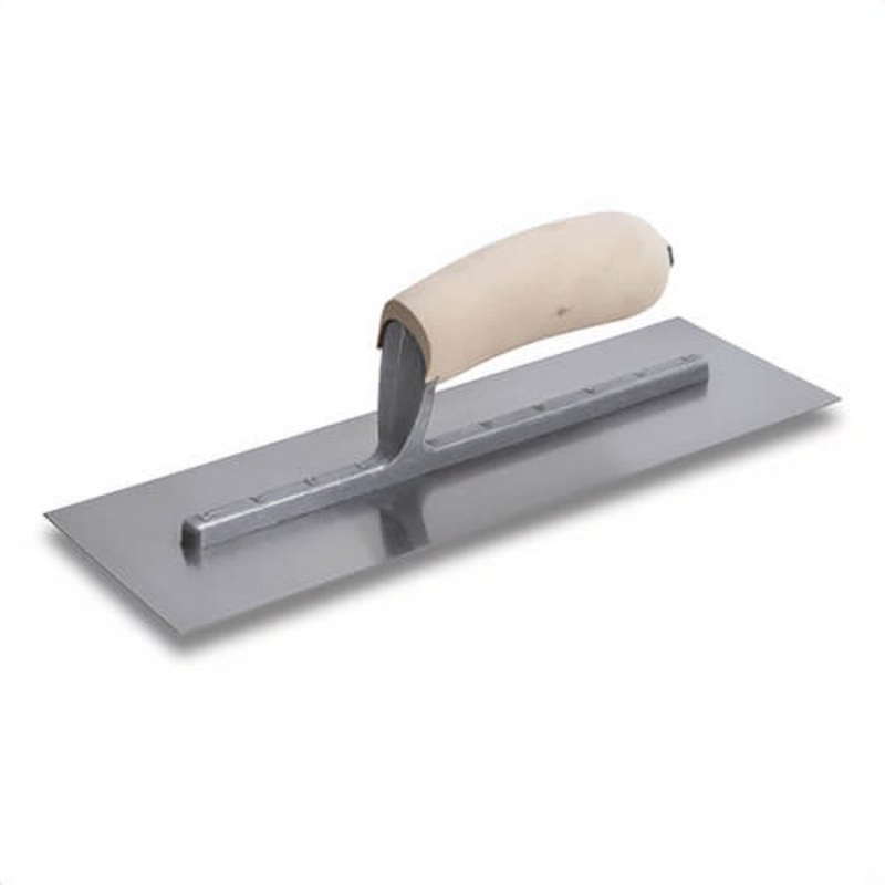 Marshalltown 13801 Finishing Trowel, 12 in L x 4 in W, Steel Blade, Comfort Grip/Curved Wood Handle