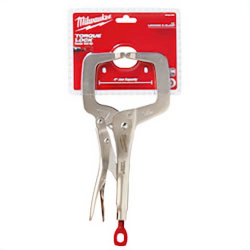 Milwaukee 48-22-3531 Regular Jaw Locking C-Clamp, Polished Chrome, 4 in D Throat, 1/2 in Jaw Opening, 11 in Jaw, Forged Alloy Steel