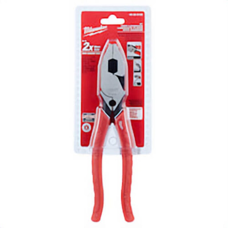 Milwaukee 48-22-6100 High Leverage Lineman's Plier, 1-39/64 in L x 1-45/64 in W x 37/64 in Thick Iron Carbide Jaw, 9 in OAL
