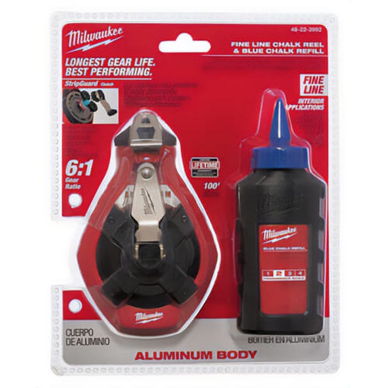 Milwaukee StripGuard 48-22-3992 Precision Line Reel Kit, 100 ft L, Flush Handle
