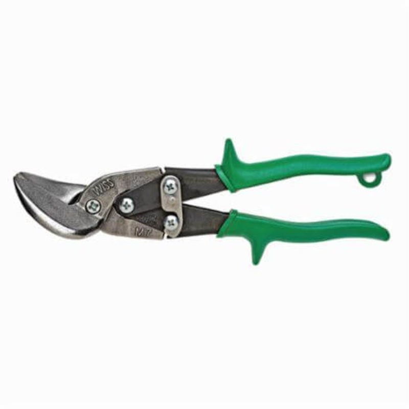 Wiss M7R MetalMaster Aviation Snip, 18 ga Low Carbon Steel, 1-1/4 in Length of Cut, Right/Straight Snip, Molybdenum Steel Blade