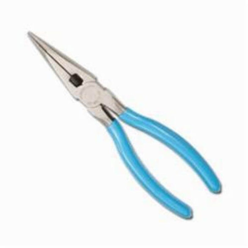 Channellock 317 Long Nose Side-Cutting Plier with Cutter, 2.36 in L x 0.87 in W, Cross Hatched Teeth Carbon Steel Jaw, 8 in OAL