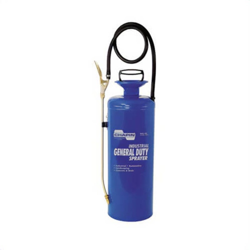 Chapin 1480 Funnel Top General Duty Industrial Sprayer, 3-1/2 gal, 0.4 to 0.5 GPM, 40 to 60 psi, 42 in Hose Length, Tri-Poxy Steel Tank