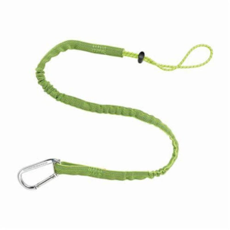 Ergodyne Squids 19013 3100 Extended Tool Lanyard with Single Action Aluminum Carabiner, 42 to 54 in L Extended, 10 lb Working