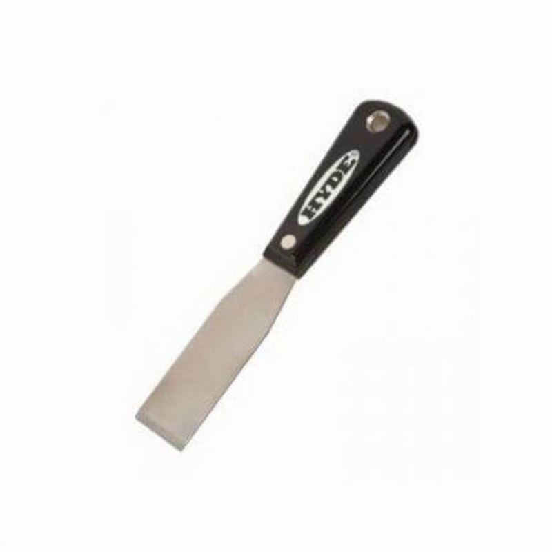 Hyde 02200 Heavy Duty Putty Knife, 3-7/8 in L x 1-5/16 in W, High Carbon Steel Blade, Stiff Blade Flexibility, Chisel Edge