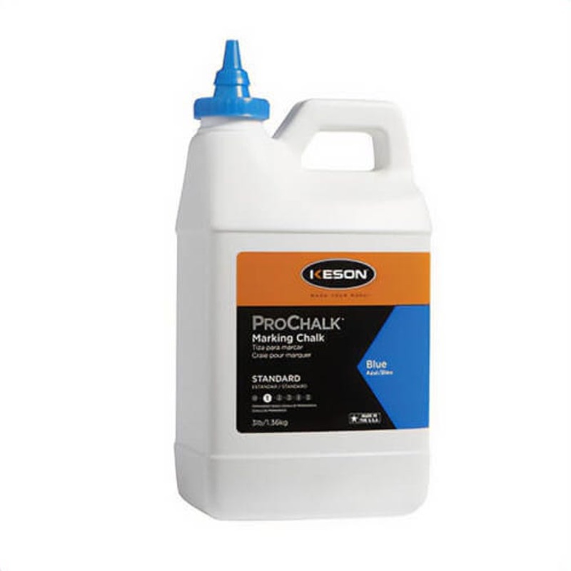 Keson ProChalk 105B Standard Marking Chalk, Blue, 5 lb