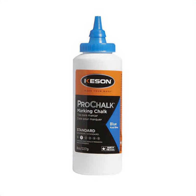 Keson ProChalk 8B Standard Marking Chalk, Blue, 8 oz