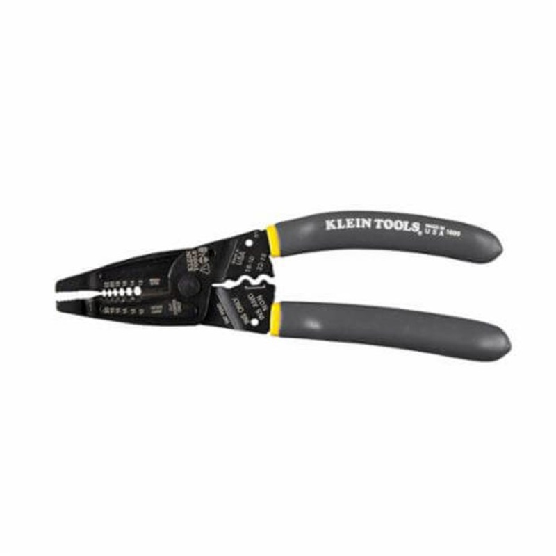 Klein 1009 Klein-Kurve Wire Stripper/Crimper, 12 to 22 AWG Stranded/10 to 22 AWG Solid Solid/Stranded Cable, 7-3/4 in OAL