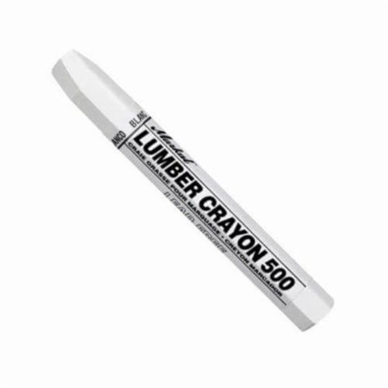 Markal 080320 500 Clay Based Lumber Crayon, 1/2 in Hex Tip, White