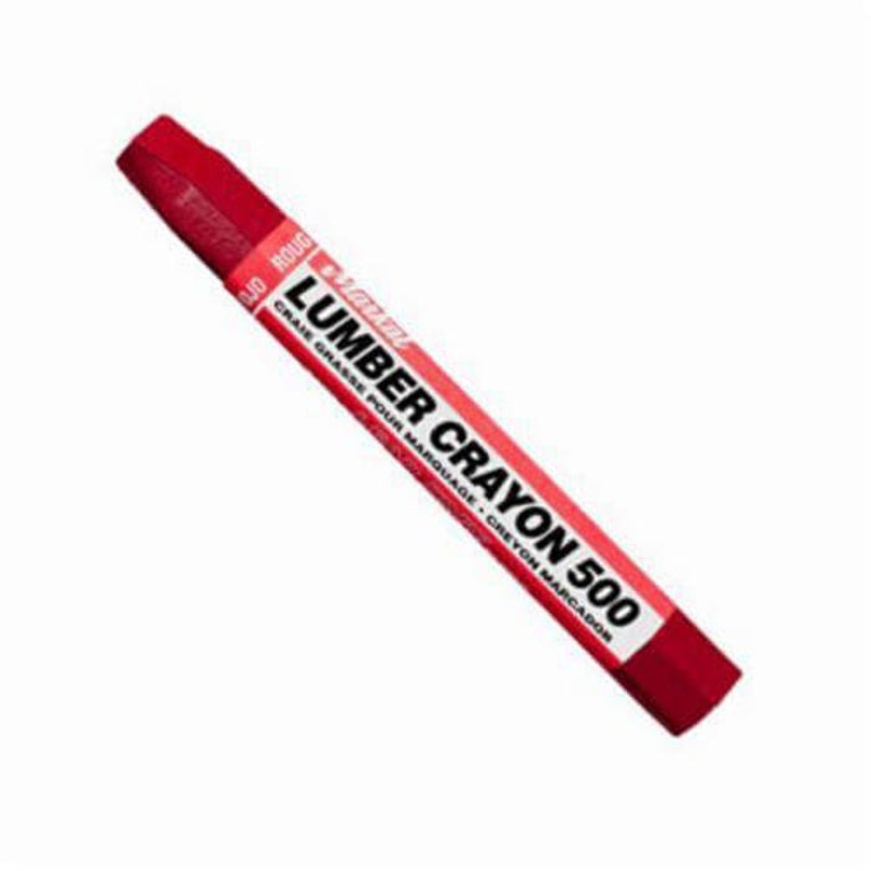 Markal 080322 500 Clay Based Lumber Crayon, 1/2 in Hex Tip, Red