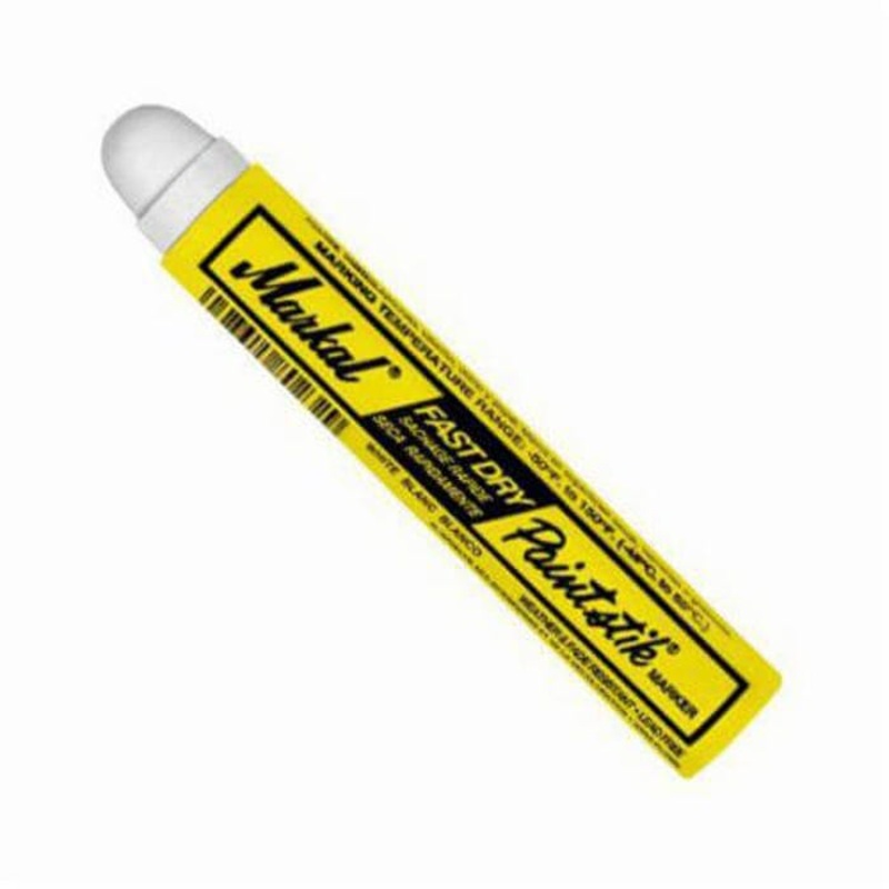 Markal 082720 Fast Dry Paintstik All Purpose Solid Paint Marker, 11/16 in, White