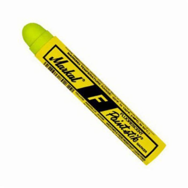 Markal 082831 F Paintstik Solid Paint Marker, 11/16 in Round Tip, Yellow