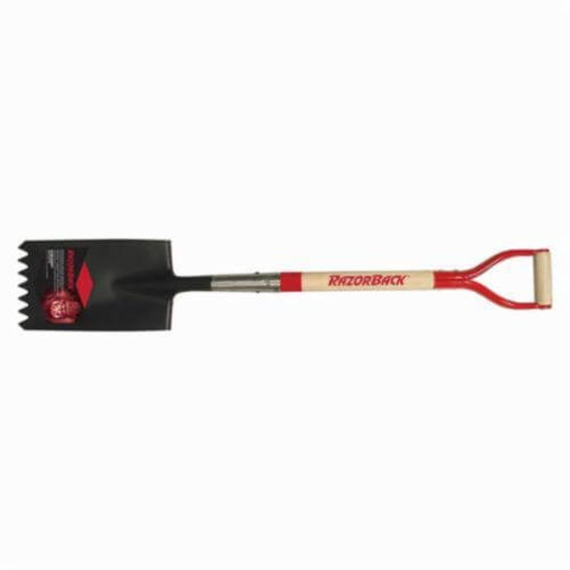 Razor-Back 46142 Roof Shovel with Shingle Remover, Fulcrum, Steel Blade, 30 in Handle Length, Hardwood Handle