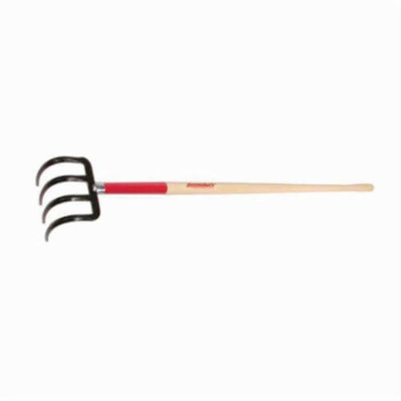 Razor-Back 75138 Potato/Refuse Hook, 4 Steel Tines, Hardwood Handle