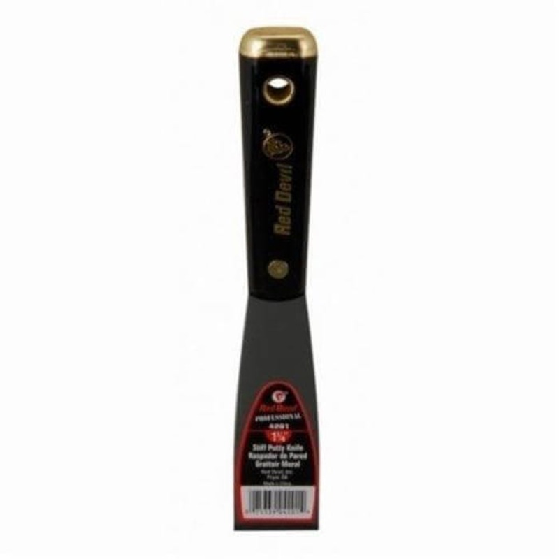 Red Devil 4203 4200 Professional Putty Knife, 1-1/2 in W, High Carbon Steel Blade, Stiff Blade Flexibility