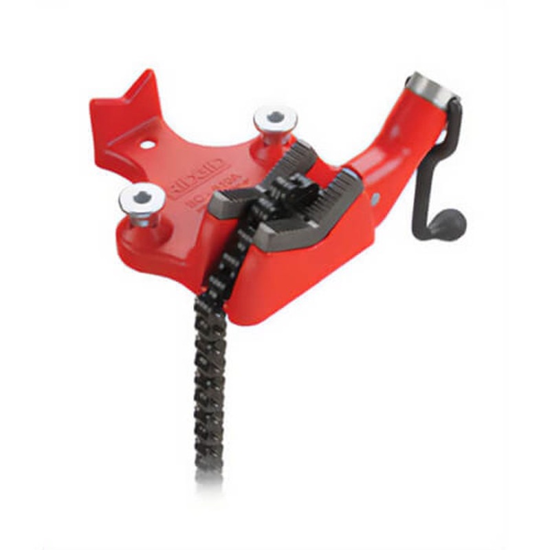 Ridgid 40210 Top Screw Bench Chain Vise, 1/4 to 6 in Pipe, 1/8 to 8 in Load, Anchored Crank Head