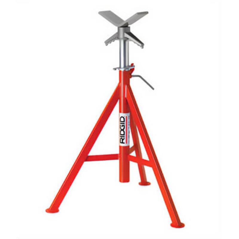Ridgid 56662 V-Head High Pipe Stand VF-99, 12 in Pipe, 2500 lb Load