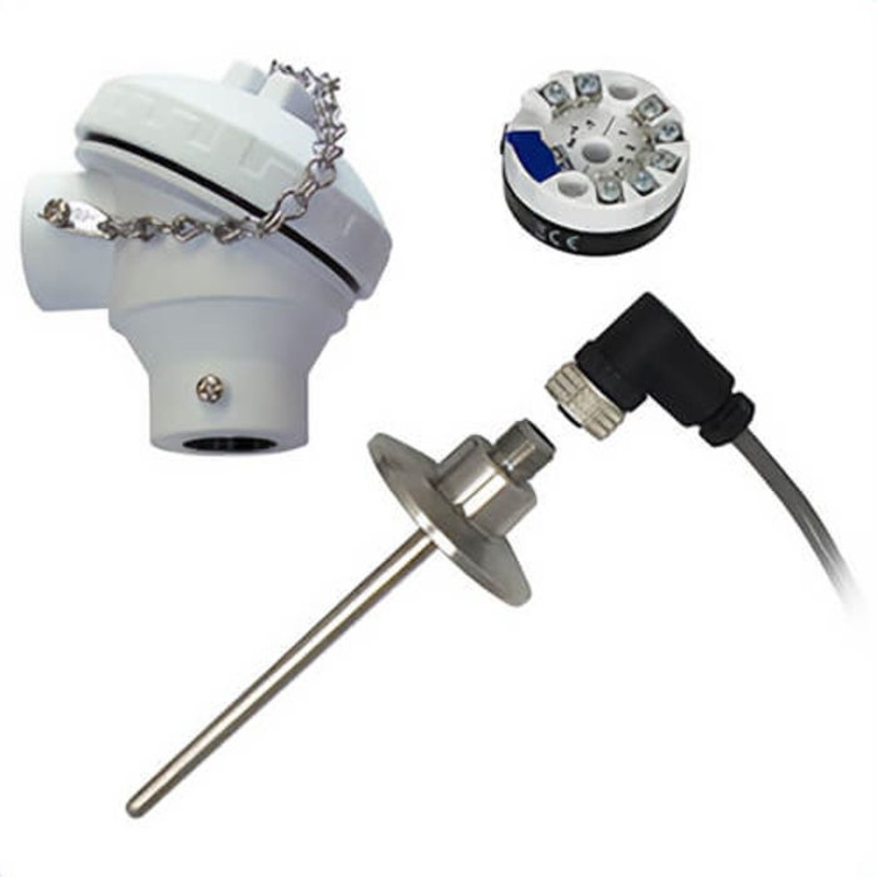 Tel-Tru SPAA32041001E0000 Sanitary RTD, -60/500F, 1.5 in Sanitary Flange, 4 in Probe, 0.25 in dia Probe