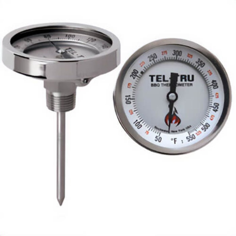 Tel-Tru 341L0268AKLAAAA Dial Thermometer, Back Connected, 50/550F, 1/2 in NPT, 2.5 in Stem, 3 in Dial Size Dial Size