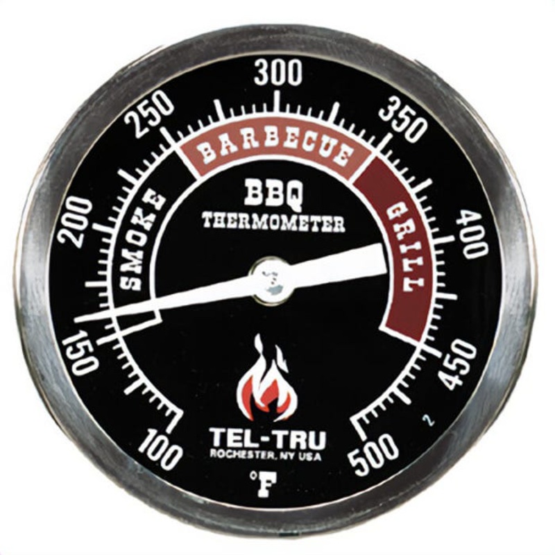 Tel-Tru 351K04FBAKLA4AA Dial Thermometer, Back Connected, 100/500F, 1/2 in NPT, 4 in Stem, 3 in Dial Size Dial Size