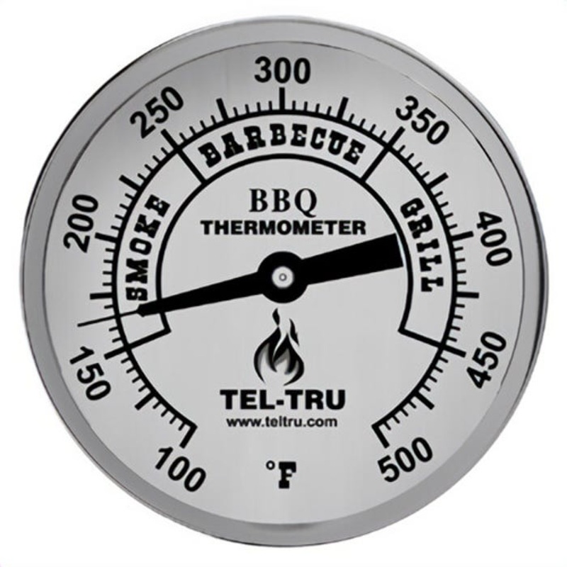 Tel-Tru 351M04FBAKLAAAA Dial Thermometer, Back Connected, 100/500F, 1/2 in NPT, 4 in Stem, 3 in Dial Size Dial Size