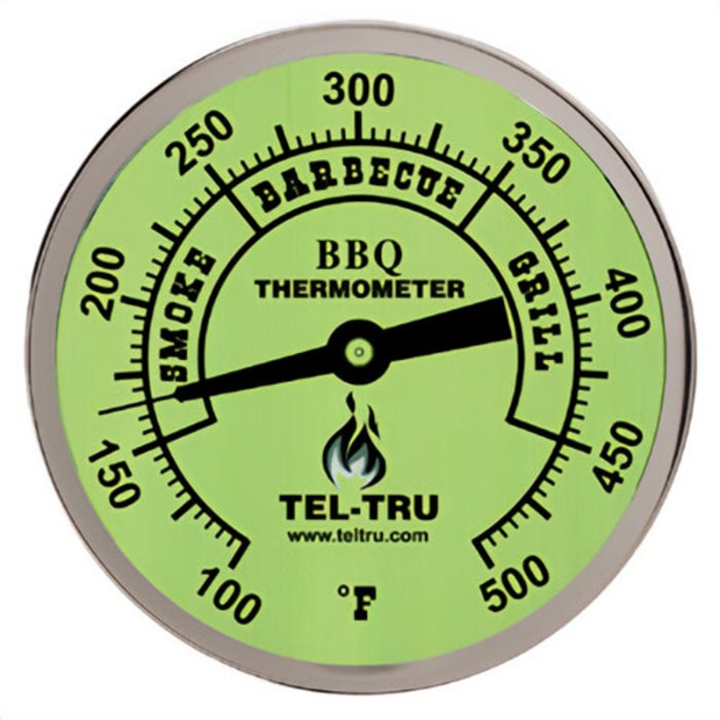 Tel-Tru 351U04FBAKLAAAA Dial Thermometer, Back Connected, 100/500F, 1/2 in NPT, 4 in Stem, 3 in Dial Size Dial Size