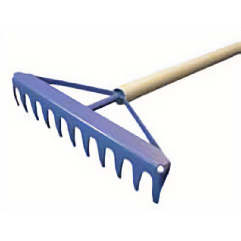 CM 080710 Laser Cut Mill Rake with Extra Long Aluminum Handle, 16 in Rake, 14 ft