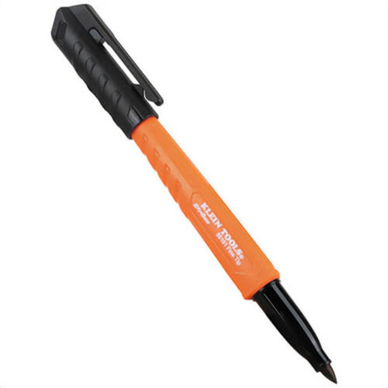 Klein 86101 Skribes Fine Tip Permanent Marker, Polypropylene, Black, 1 pk